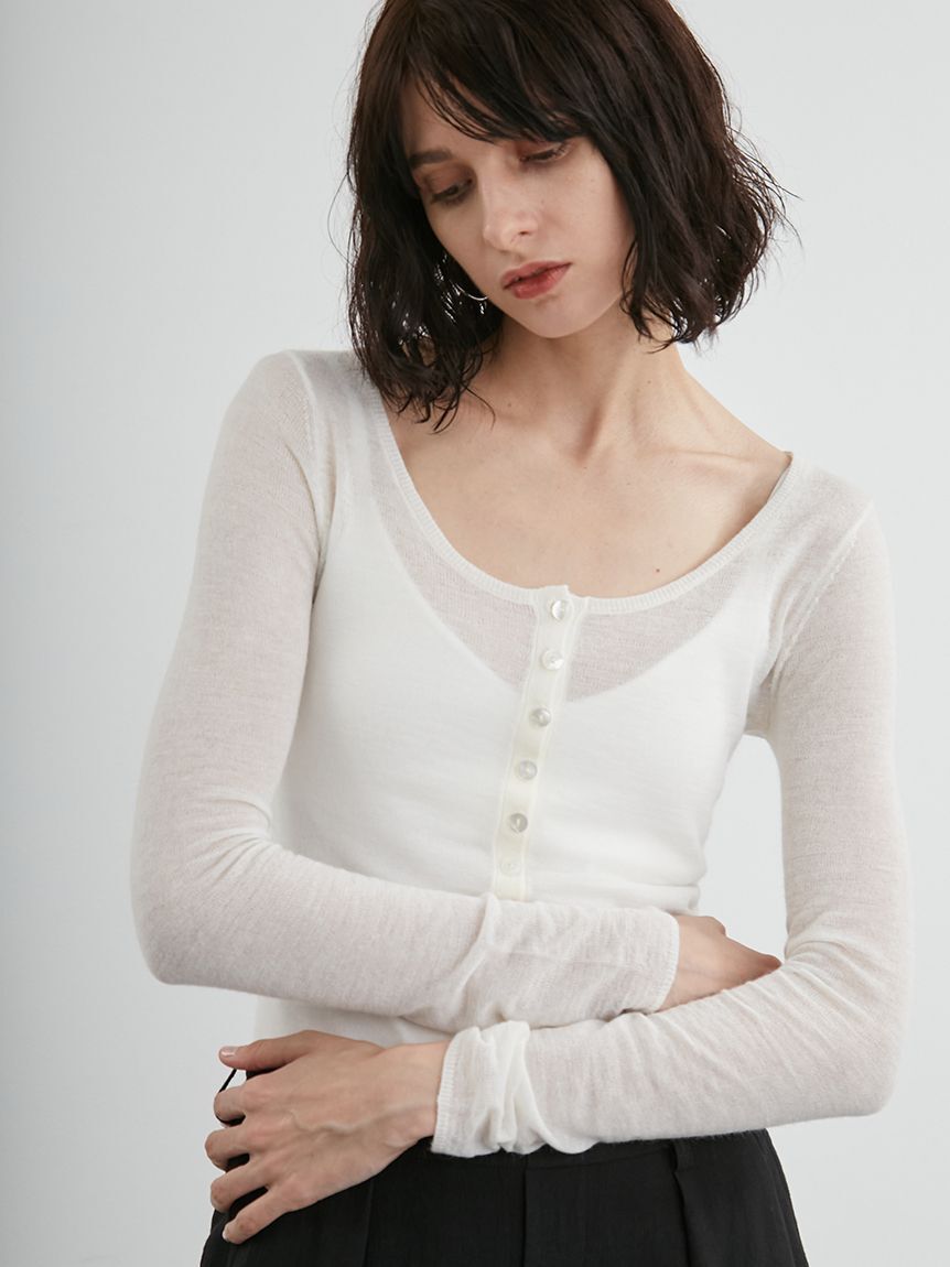 styling/「ヘンリーネックニットボディースーツ」|Tシャツ・カットソー|