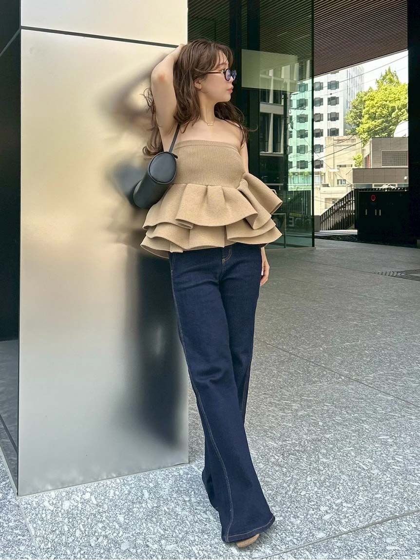 styling/「ラッフルニットベアトップ」|ベスト・ジレ|
