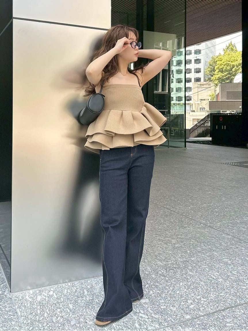 styling/「ラッフルニットベアトップ」|ベスト・ジレ|