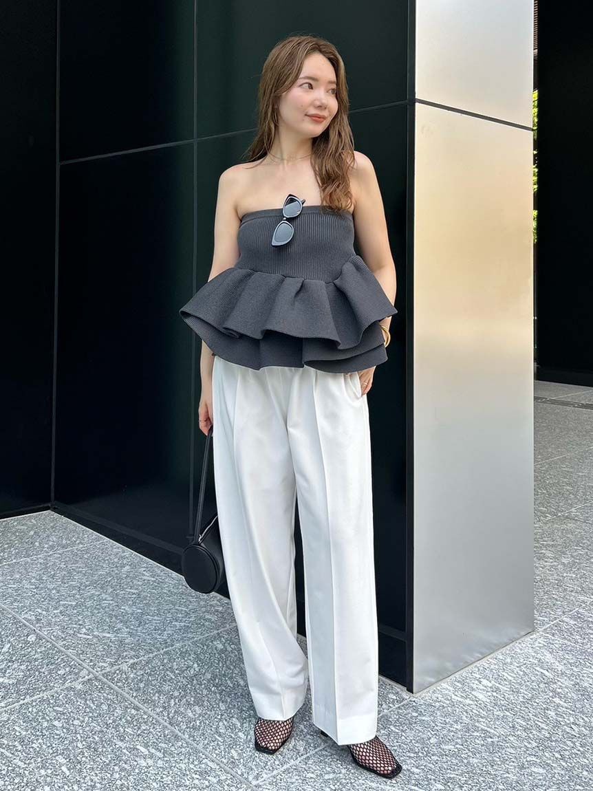 styling/「ラッフルニットベアトップ」|ベスト・ジレ|