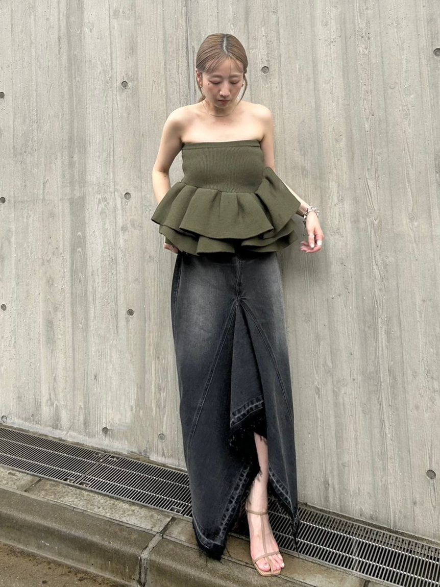 styling/「ラッフルニットベアトップ」|ベスト・ジレ|