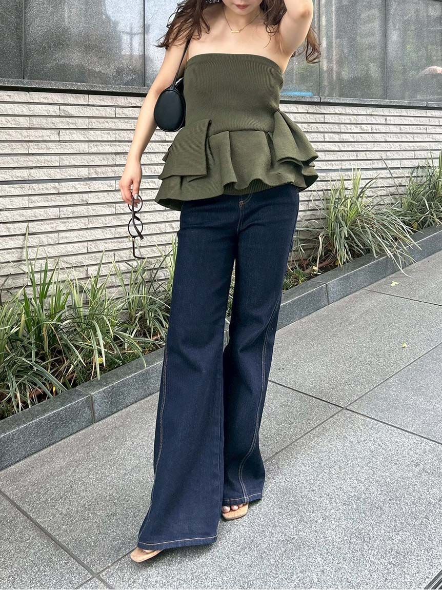 styling/「ラッフルニットベアトップ」|ベスト・ジレ|