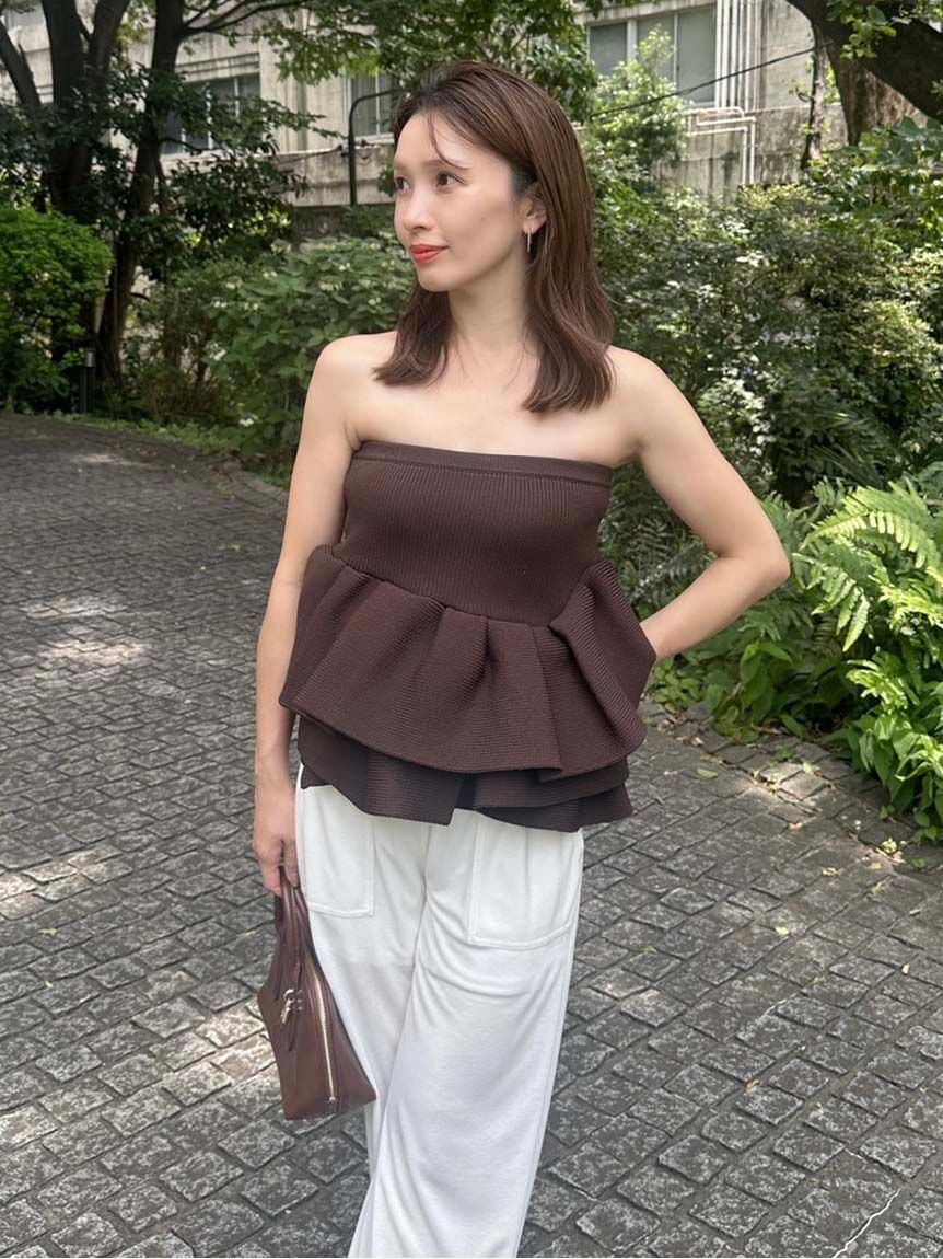 styling/「ラッフルニットベアトップ」|ベスト・ジレ|