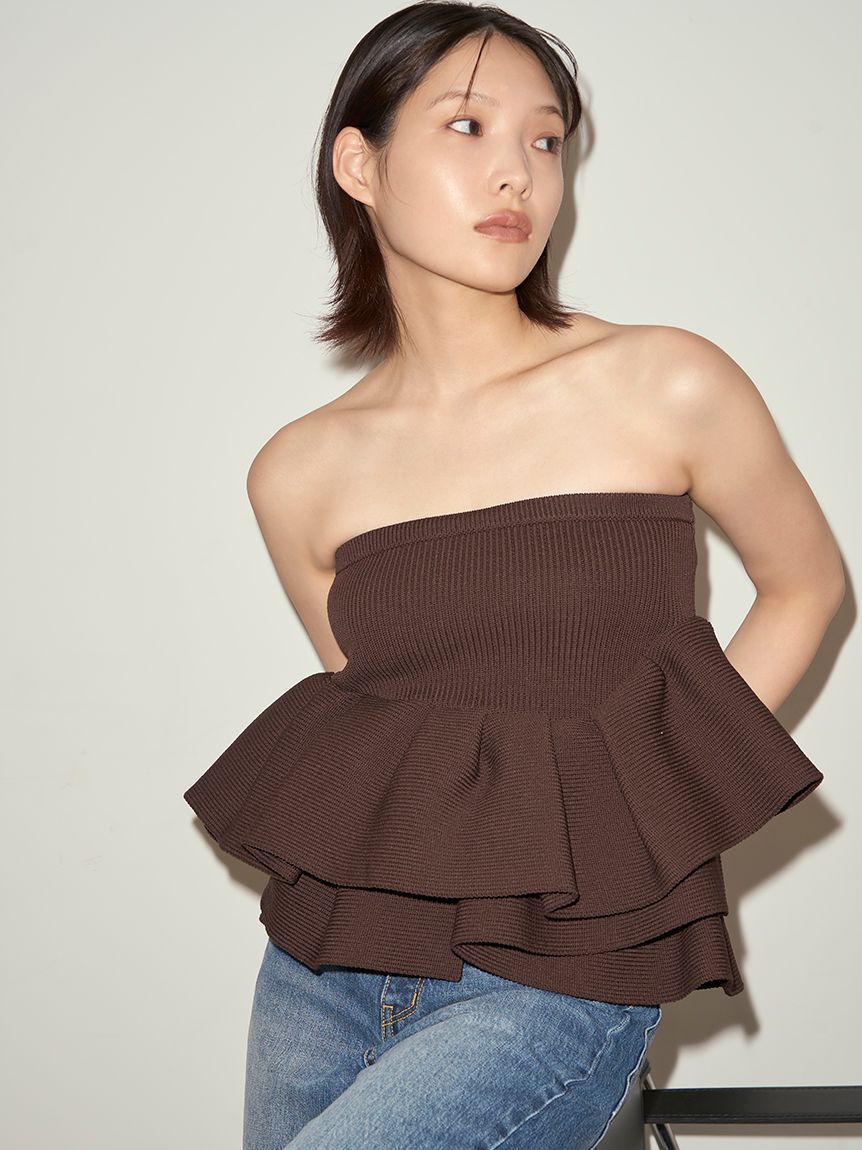 styling/「ラッフルニットベアトップ」|ベスト・ジレ|