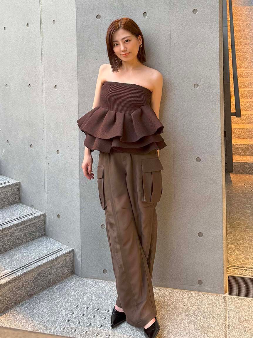 styling/「ラッフルニットベアトップ」|ベスト・ジレ|