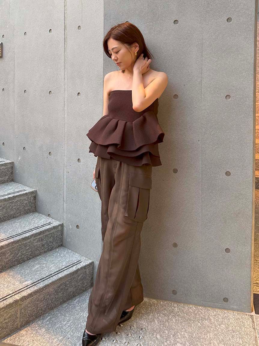 styling/「ラッフルニットベアトップ」|ベスト・ジレ|