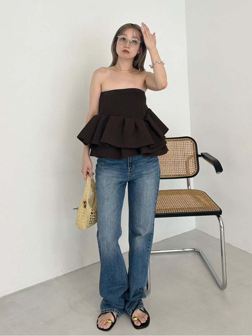 styling/「ラッフルニットベアトップ」|ベスト・ジレ|