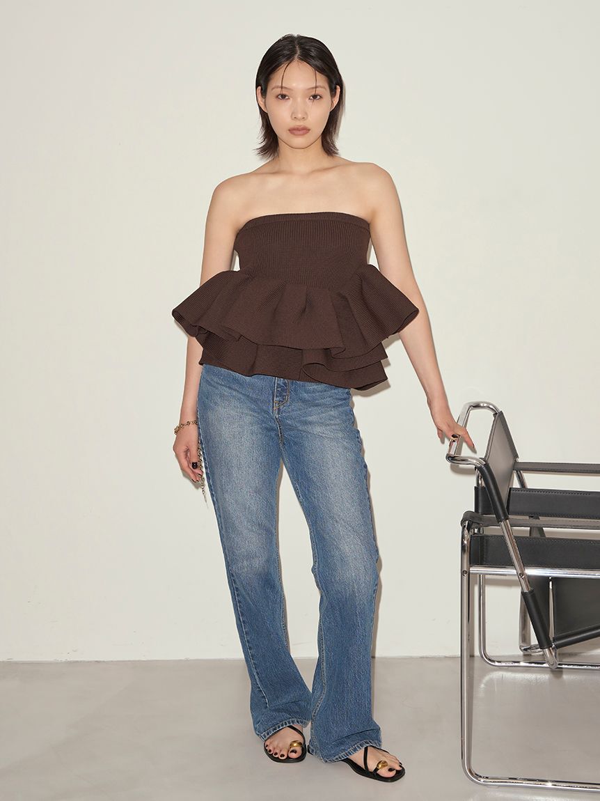styling/「ラッフルニットベアトップ」|ベスト・ジレ|