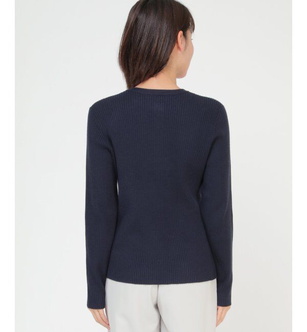 IKKA LOUNGE「ヘンリーネックリブニット」|プルオーバー|