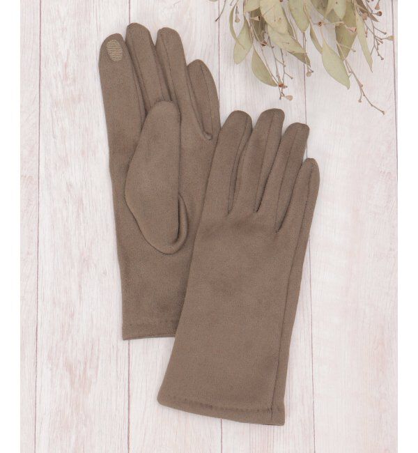 ikka「エコスエードグローブ」|手袋|ブラウン