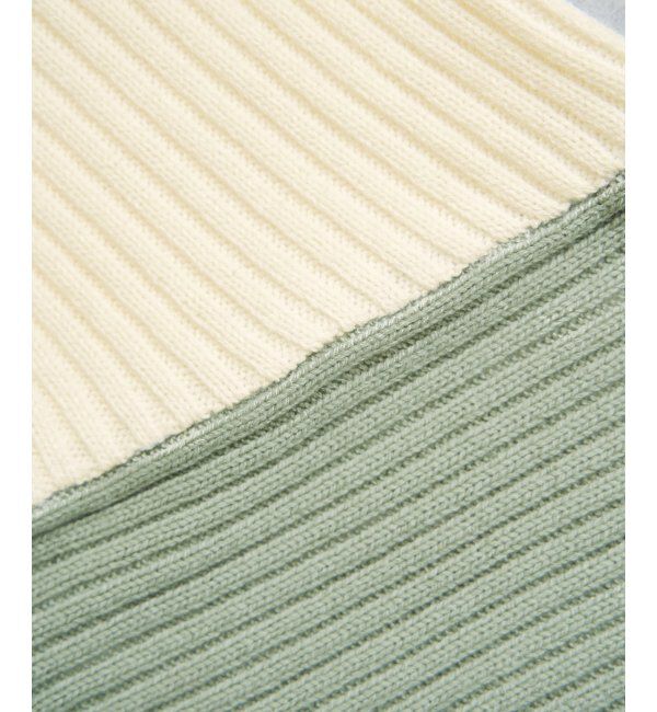 ikka「配色ワイドリブニットプルオーバー」|プルオーバー|