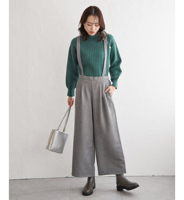 ikka「肩ボタンワイドリブニットプルオーバー」|プルオーバー|