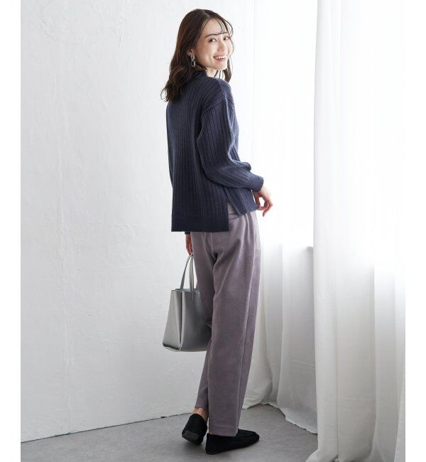 ikka「肩ボタンワイドリブニットプルオーバー」|プルオーバー|