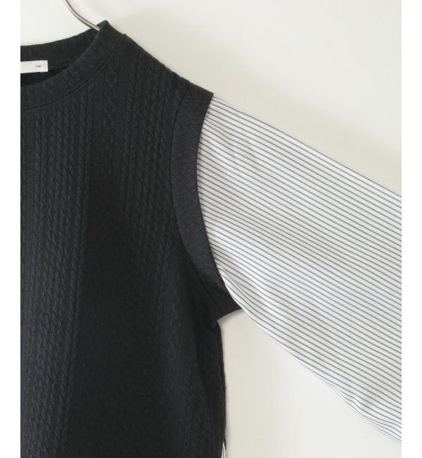 ikka kids「ＬＫケーブルガラレイヤードＰＯ」|Tシャツ・カットソー|