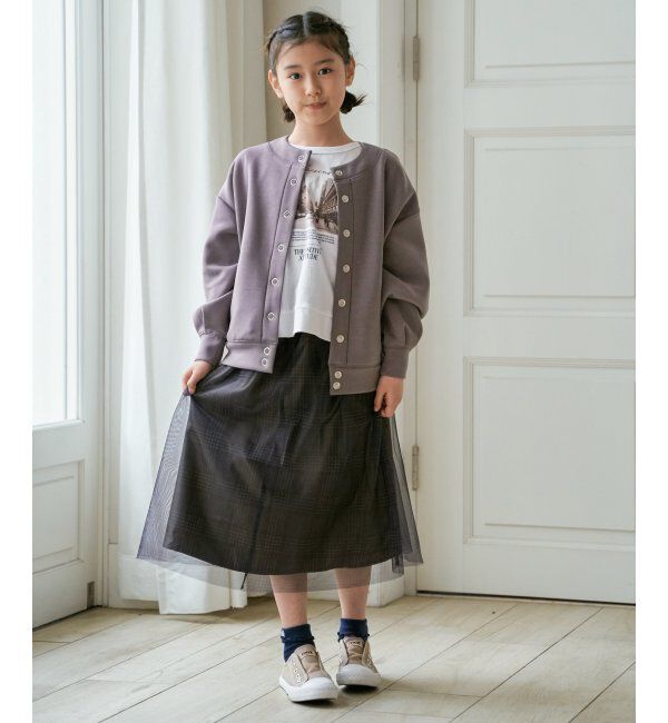 ikka kids「【洗濯機で洗える／親子コーデ】ダンボールドットボタンカーディガン（120~160cm）」|Tシャツ・カットソー|