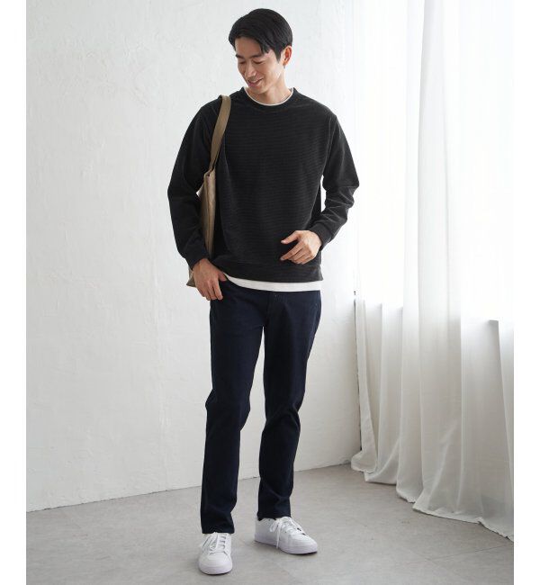 ikka「モールワッフルフェイクレイヤードプルオーバー」|パーカー|