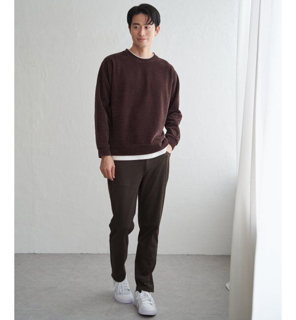 ikka「モールワッフルフェイクレイヤードプルオーバー」|パーカー|