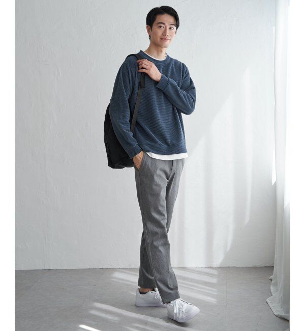 ikka「モールワッフルフェイクレイヤードプルオーバー」|パーカー|