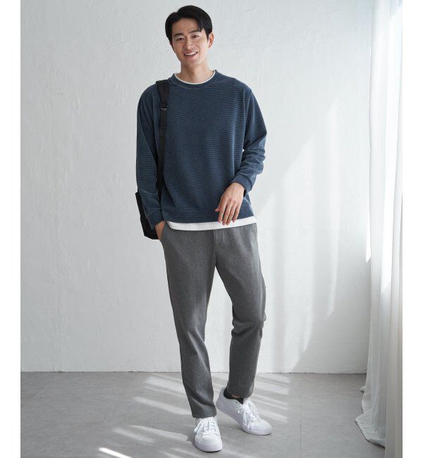 ikka「モールワッフルフェイクレイヤードプルオーバー」|パーカー|