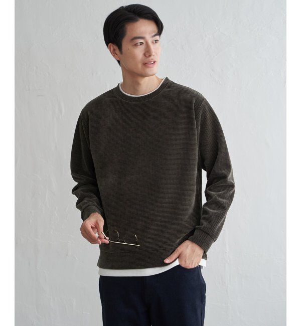 ikka「モールワッフルフェイクレイヤードプルオーバー」|パーカー|