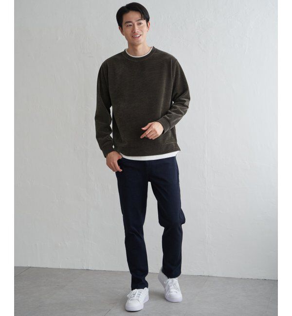 ikka「モールワッフルフェイクレイヤードプルオーバー」|パーカー|