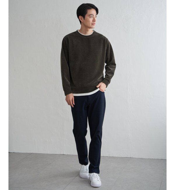 ikka「モールワッフルフェイクレイヤードプルオーバー」|パーカー|