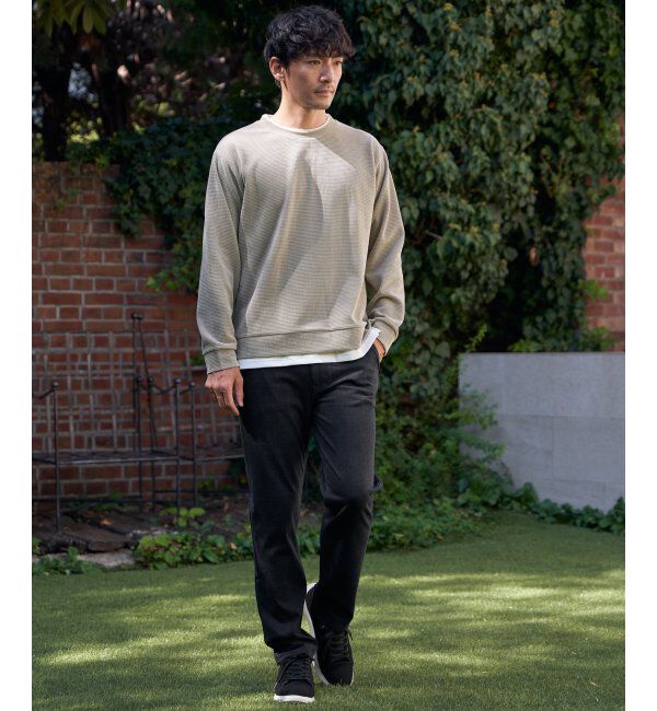 ikka「モールワッフルフェイクレイヤードプルオーバー」|パーカー|