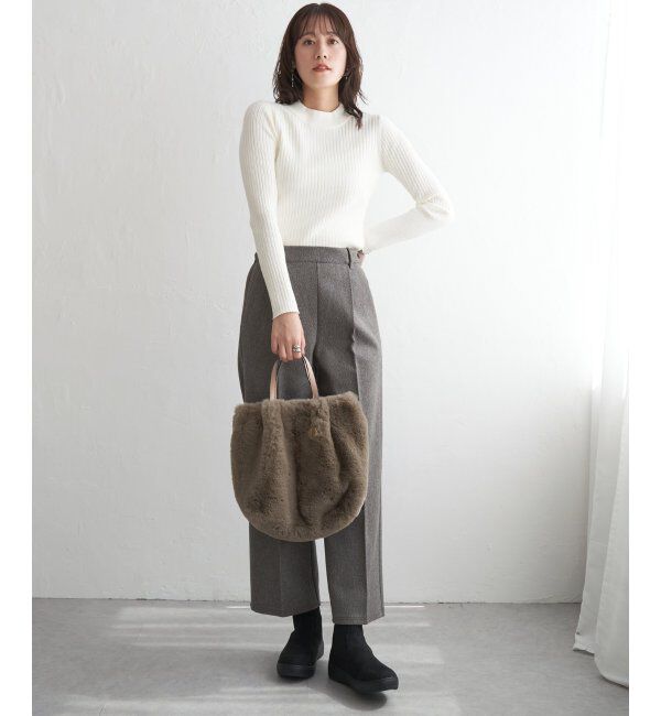 ikka「ミニハイネックリブニット」|プルオーバー|