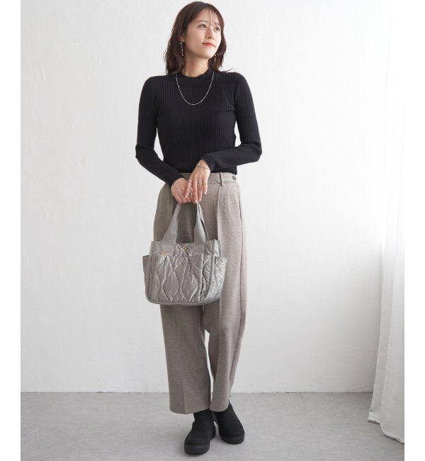 ikka「ミニハイネックリブニット」|プルオーバー|