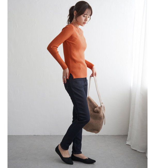 ikka「ミニハイネックリブニット」|プルオーバー|