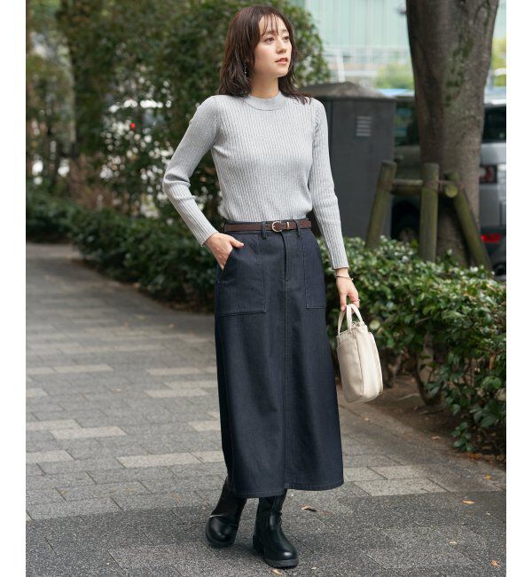 ikka「ミニハイネックリブニット」|プルオーバー|