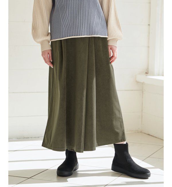 ikka「ベロアツイルラップフウスカーチョ」|スカート|