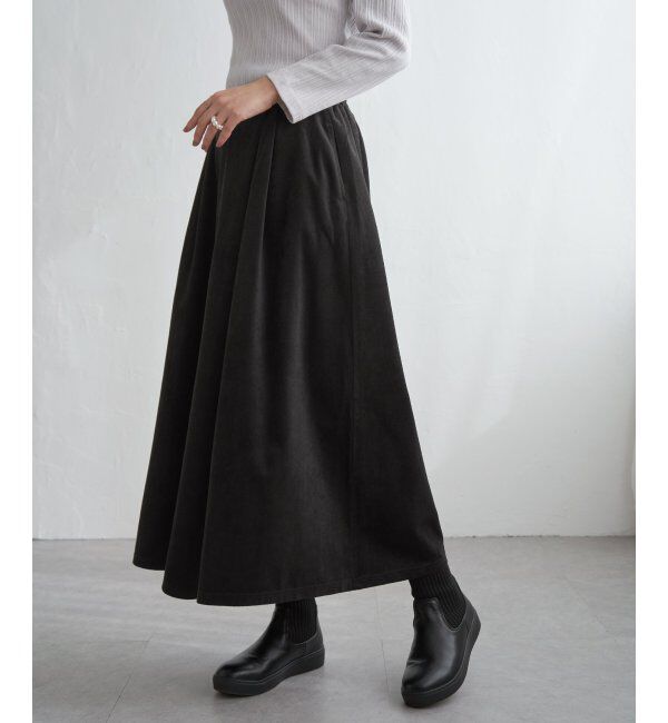 ikka「ベロアツイルラップフウスカーチョ」|スカート|