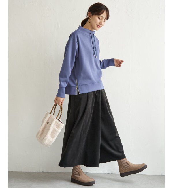 ikka「ベロアツイルラップフウスカーチョ」|スカート|