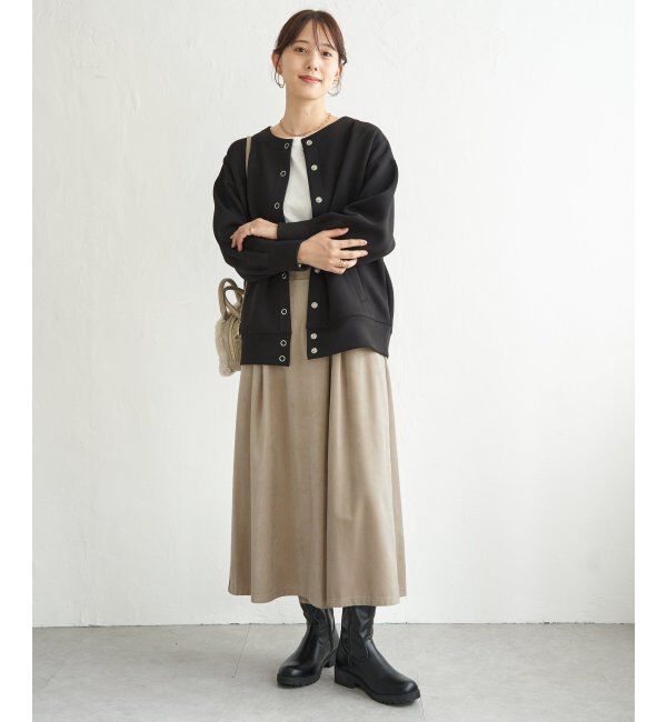 ikka「ベロアツイルラップフウスカーチョ」|スカート|