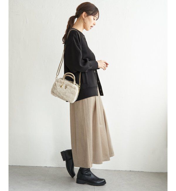 ikka「ベロアツイルラップフウスカーチョ」|スカート|