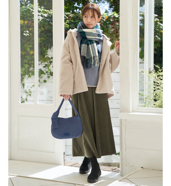 ikka「ベロアツイルラップフウスカーチョ」|スカート|