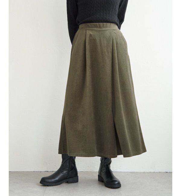 ikka「ベロアツイルラップフウスカーチョ」|スカート|