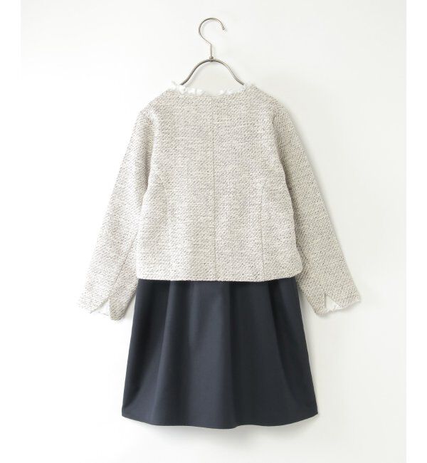 ikka kids「ツイード風ジャケットワンピースセット（120~150cm）」|スカート|