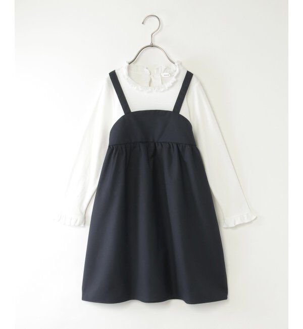 ikka kids「ツイード風ジャケットワンピースセット（120~150cm）」|スカート|