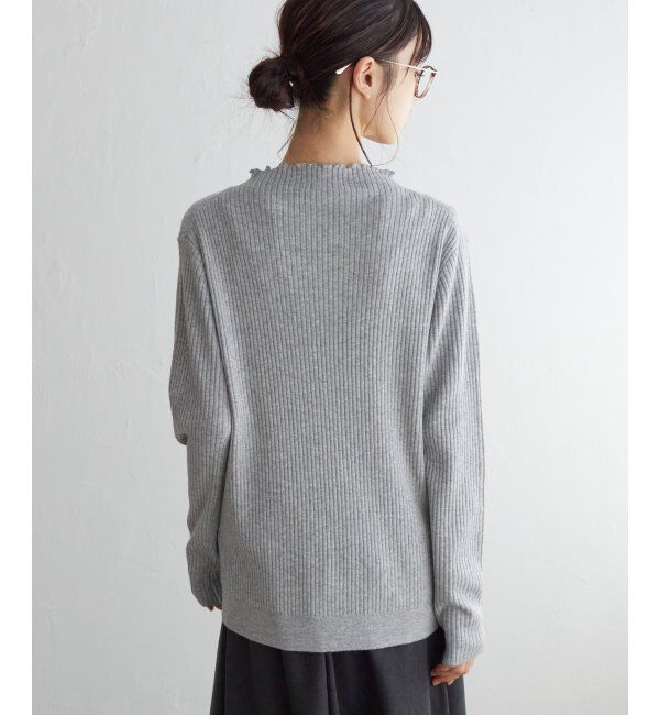 Lbc with Life「襟フリルリブニット」|カーディガン|