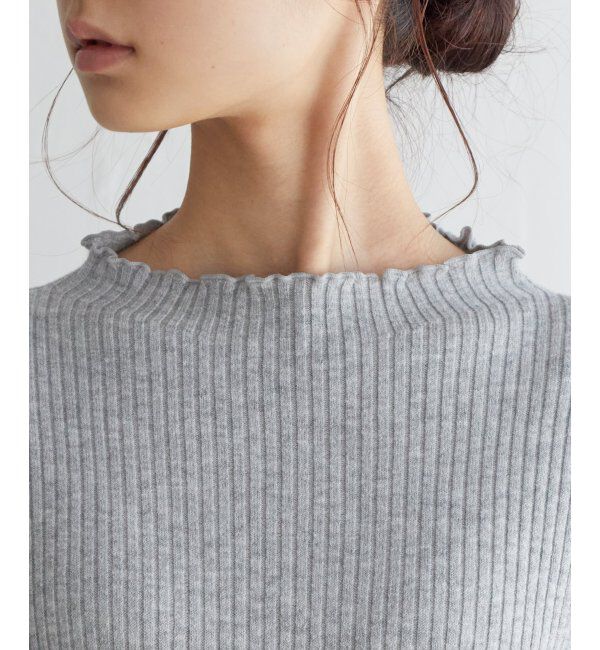 Lbc with Life「襟フリルリブニット」|カーディガン|