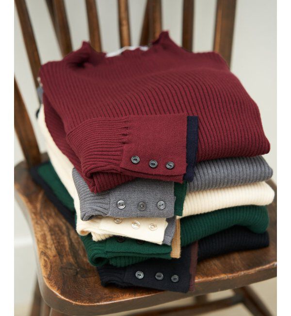 Lbc with Life「袖配色レイヤーリブニット」|カーディガン|