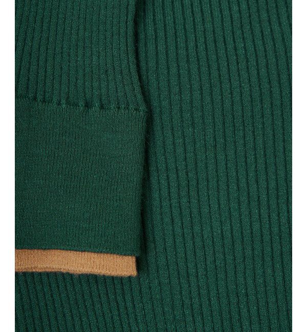 Lbc with Life「袖配色レイヤーリブニット」|カーディガン|