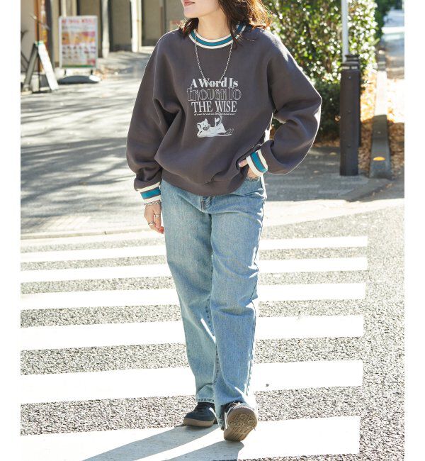 VENCE share style「ラインリブキャットスウェット」|スウェット・ジャージ|