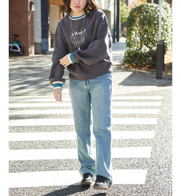 VENCE share style「ラインリブキャットスウェット」|スウェット・ジャージ|