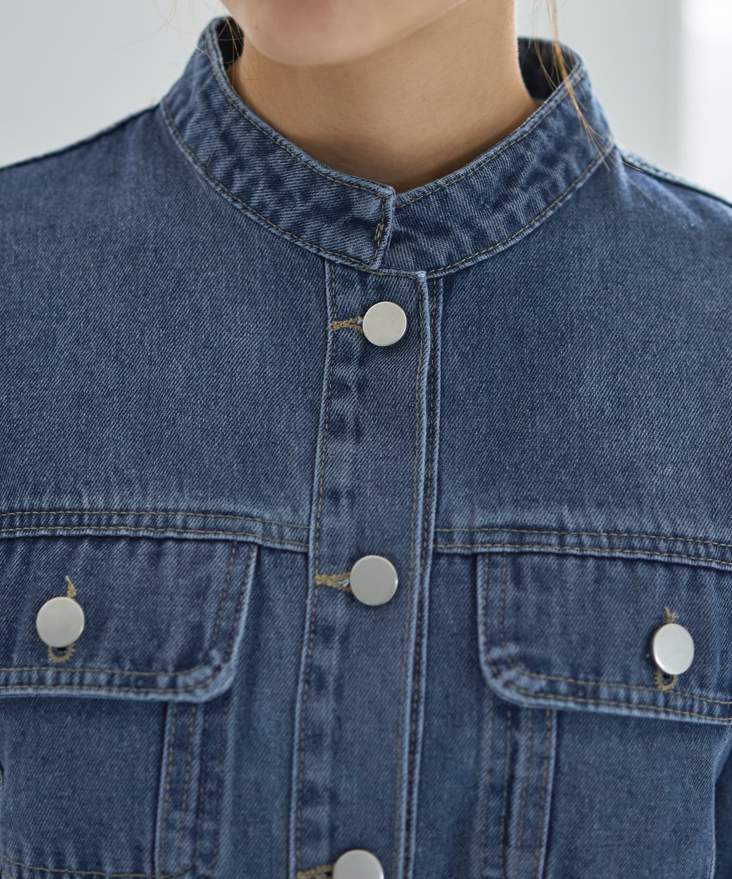 STYLE DELI「スタンドネックデニムジャケット」|デニムジャケット|