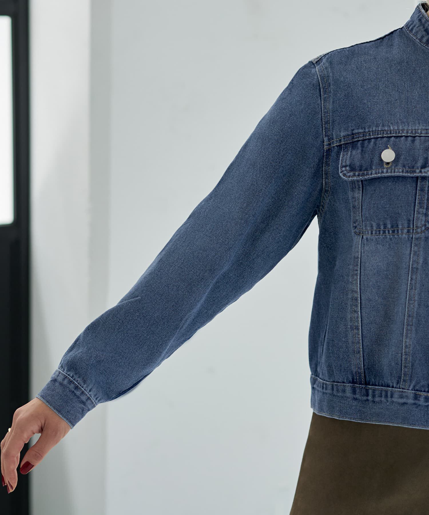 STYLE DELI「スタンドネックデニムジャケット」|デニムジャケット|