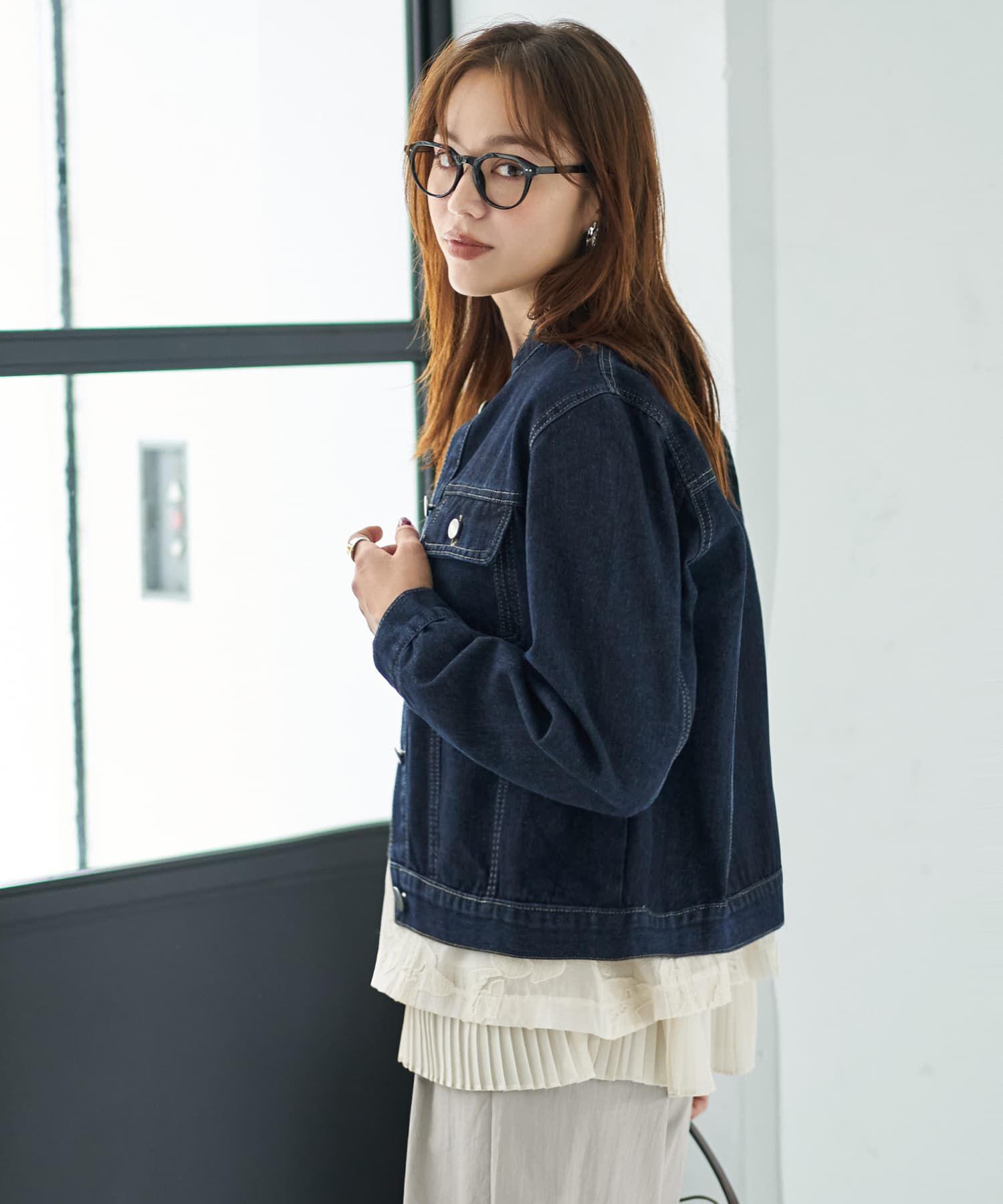 STYLE DELI「スタンドネックデニムジャケット」|デニムジャケット|