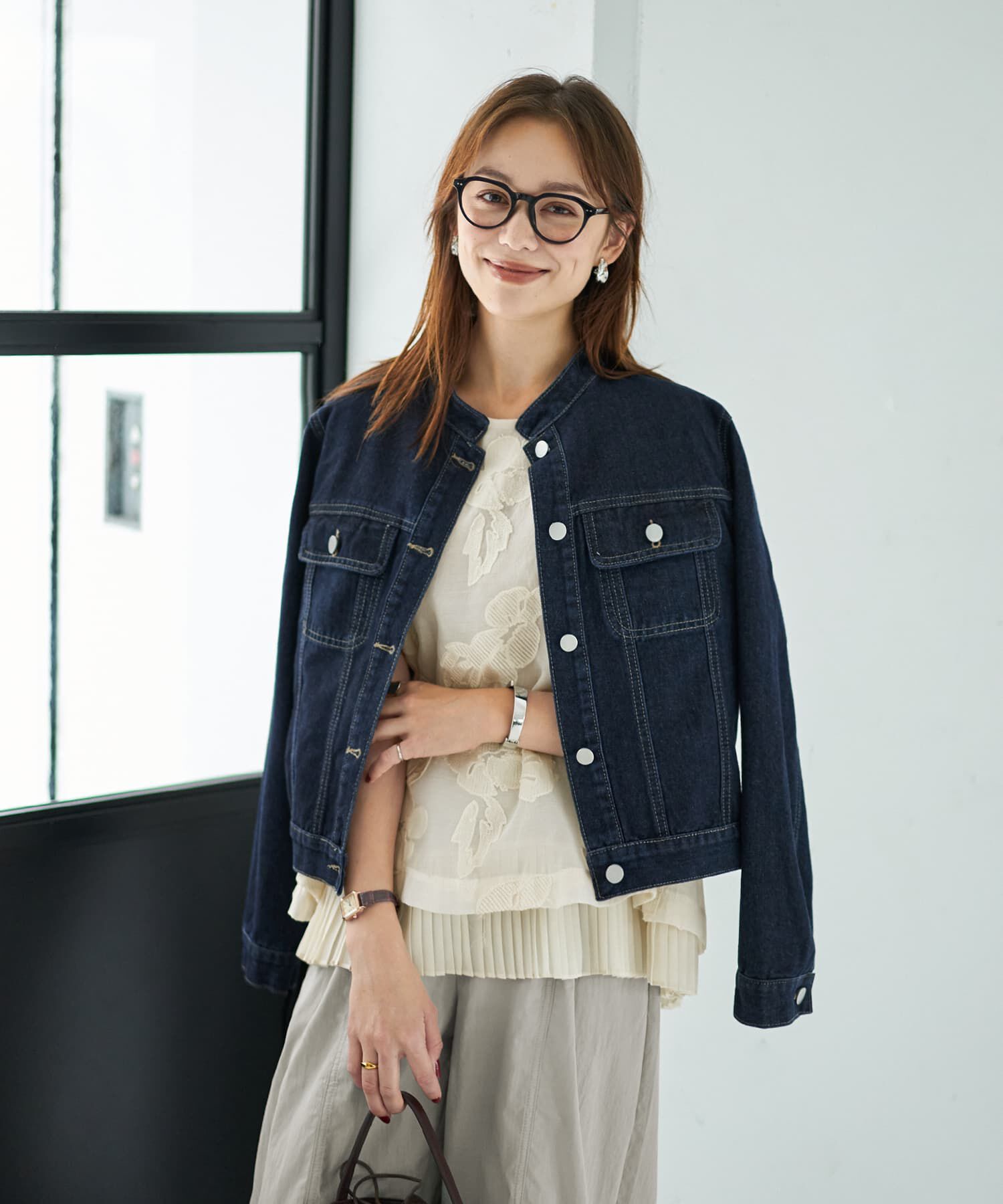 STYLE DELI「スタンドネックデニムジャケット」|デニムジャケット|